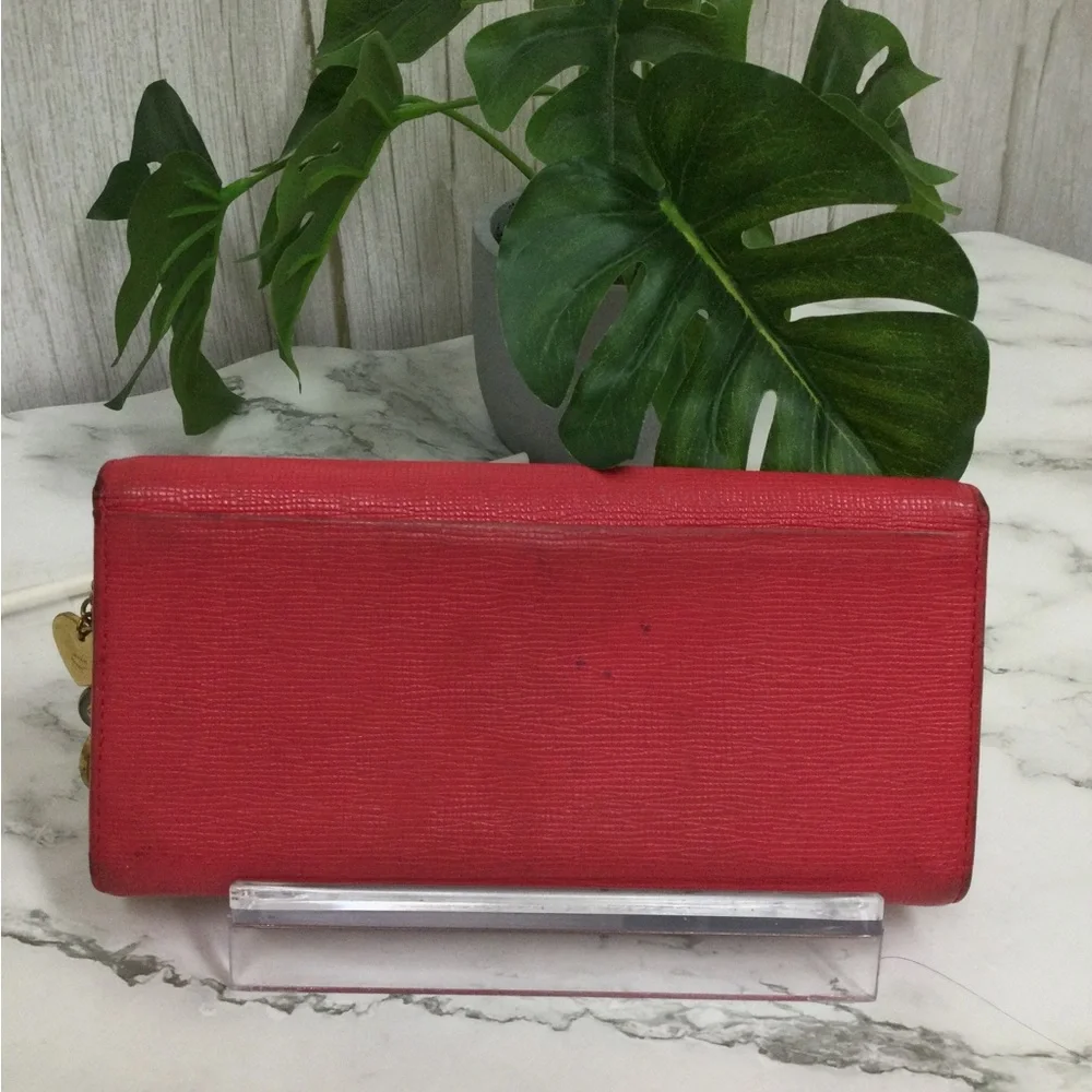 MCM Red Leather Continental Wallet